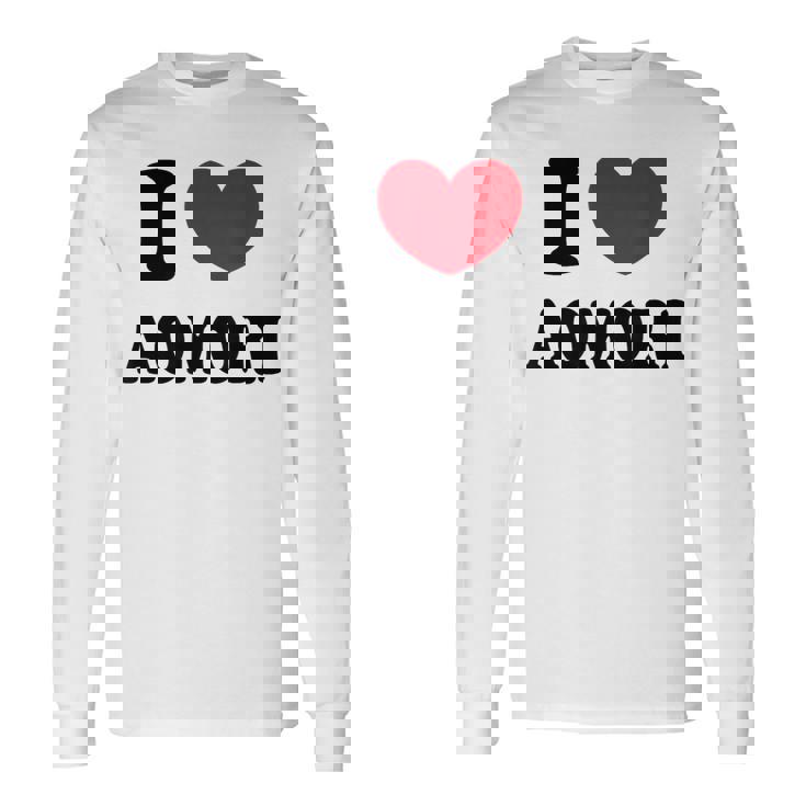 I Love Aomori 青森が大好き 長袖Tシャツ