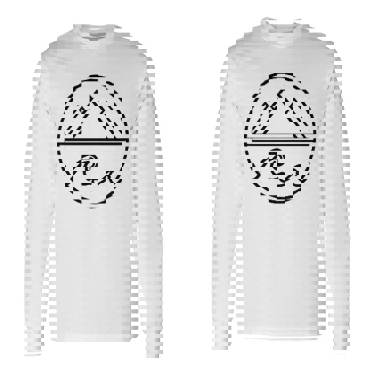 Mountains Waves Nature Outdoor Surf Hiking Hiker Surfer Long Sleeve T-Shirt