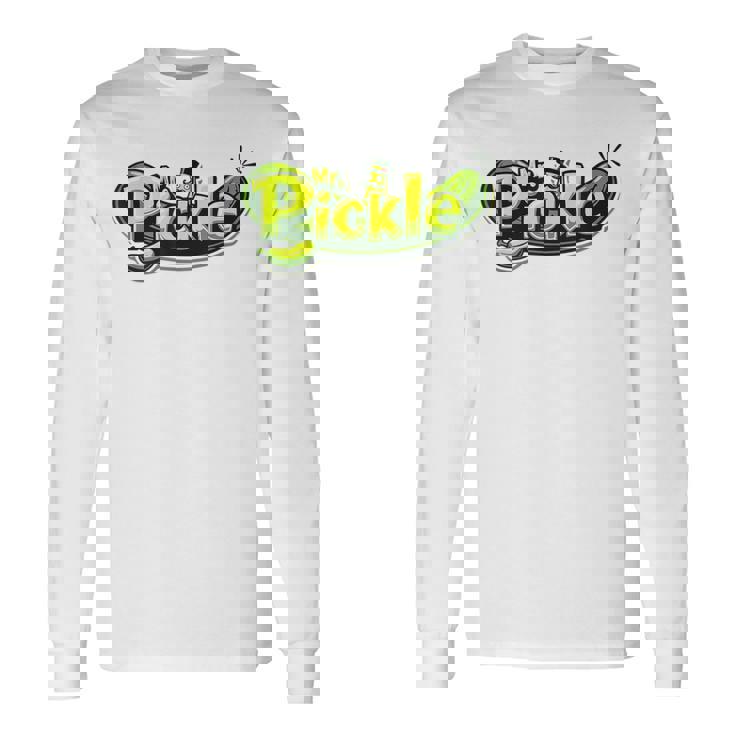 Mr Pickle ピクルス 風変わりで楽しいグラフィックピクルス 長袖Tシャツ