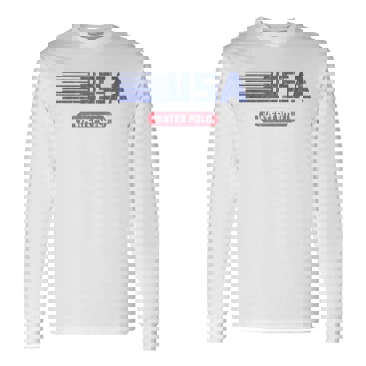 Retro USA 2020 Team American Water Polo Vintage Long Sleeve T-Shirt
