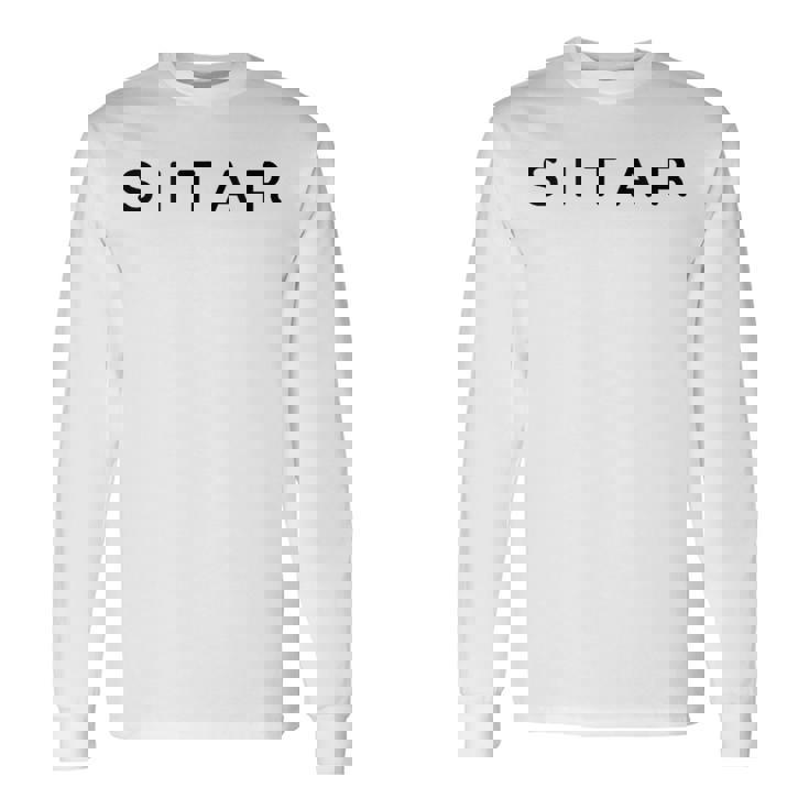 Sitar Players Contemporary Font Sitarists Modern Font Tank Top Long Sleeve T-Shirt