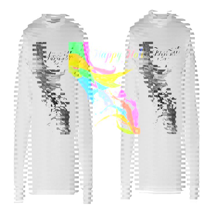 Vibrant And Colorful Holi 長袖Tシャツ