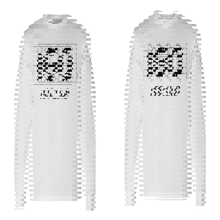 【バックプリント・背中側】囲碁 Igo 碁石 黒白 棋士【部活】クラブ【変なtシャツ屋さん】碁盤 おしゃれ 面白い 長袖tシャツ 長袖Tシャツ