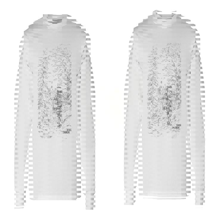 【公式】『オクトパストラベラー0』キービジュアル ラインアート 長袖Tシャツ