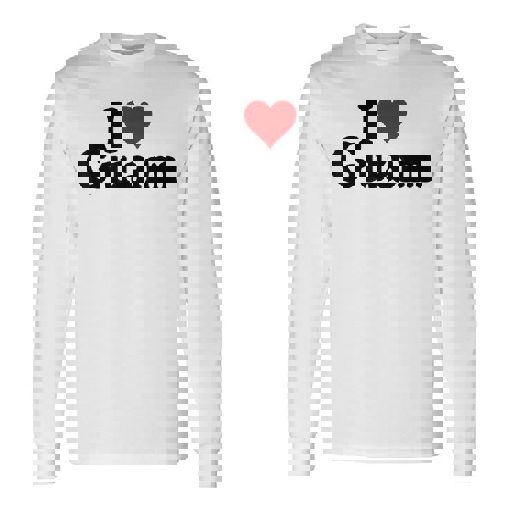 アイラブハートグアムグアマニアンプライド 長袖Tシャツ