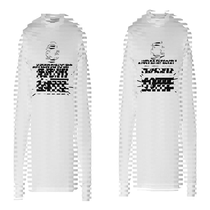 オーストラリアのルールフットボールはコーヒーから始まる 長袖Tシャツ