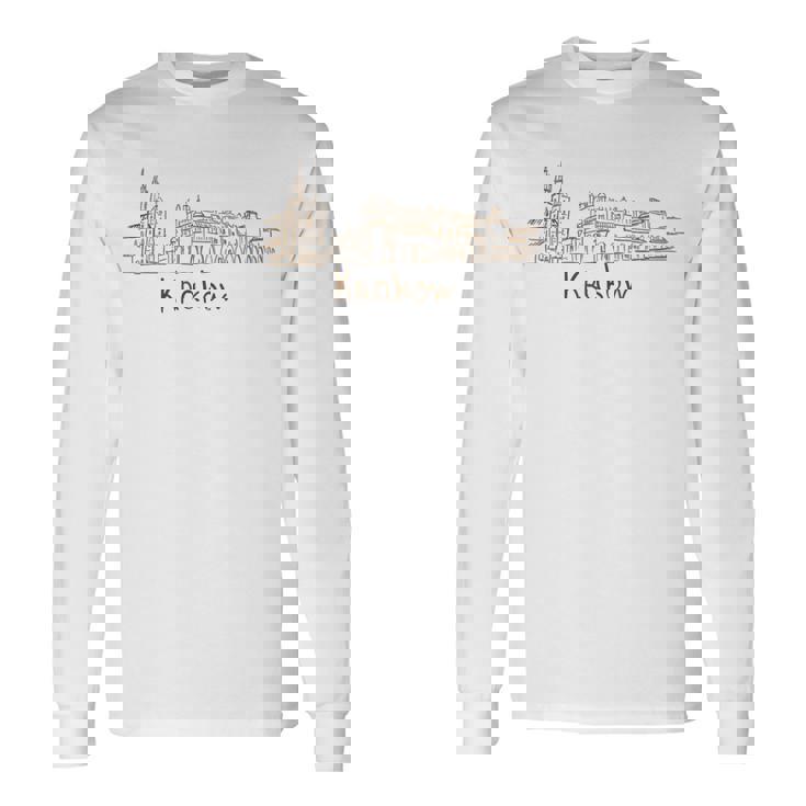 クラクフ ポーランド 旅行 お土産 パノラマ シティ ランドマーク ギフト 長袖Tシャツ