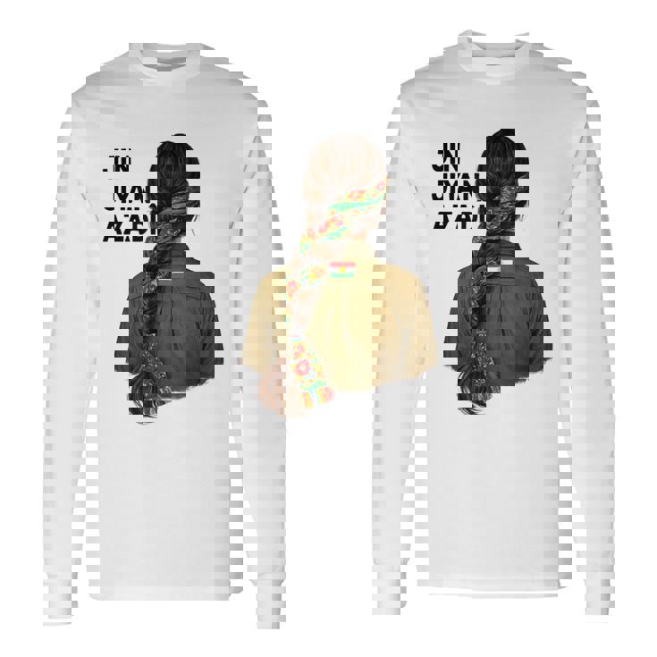クルディスタン・ノウルーズ、ジン、ジヤン、アザディ・ロジャワ、クルディスタンが大好き 長袖Tシャツ