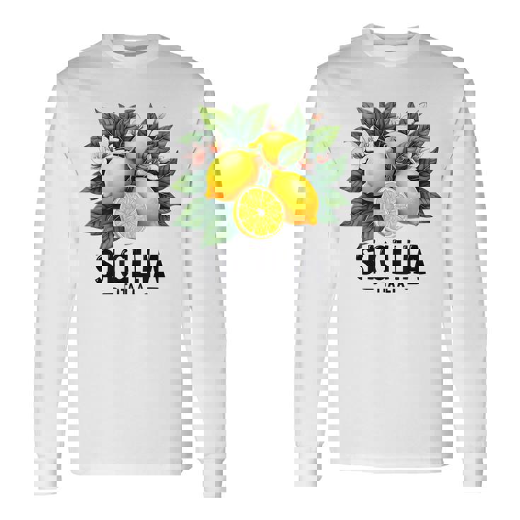 シチリア イタリア シチリア イタリア フレッシュ イタリアン レモン シチリア 長袖Tシャツ