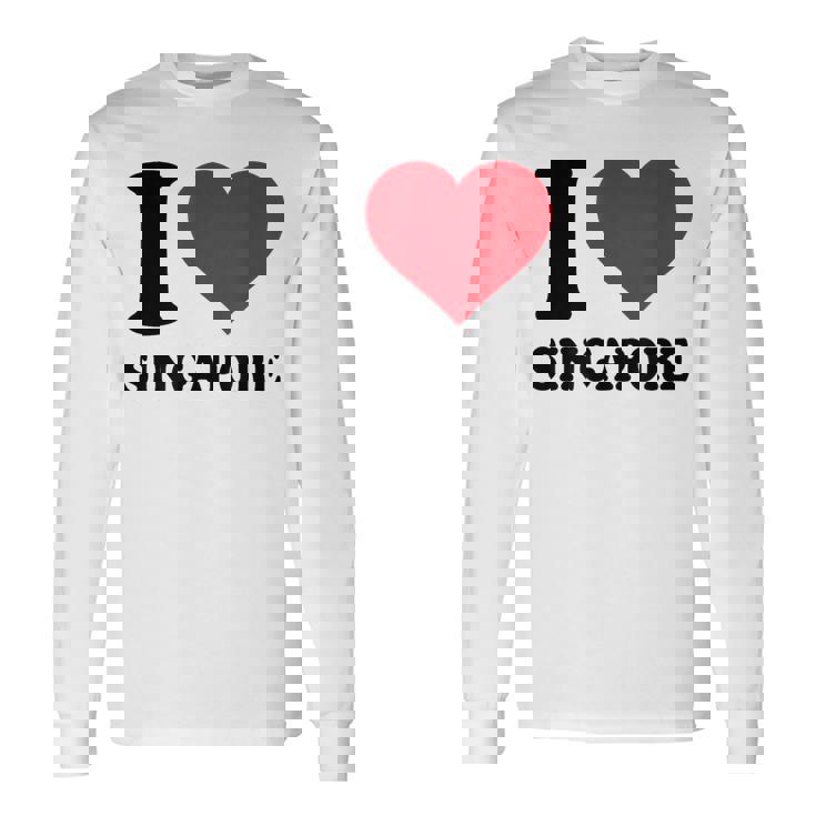 シンガポールへの愛をシンプルに伝える一枚 長袖Tシャツ