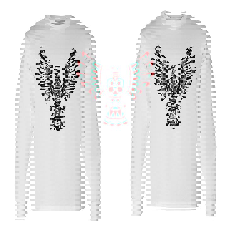 ネイティブアメリカン ファルコン 占星術 星座 インディアン 長袖Tシャツ