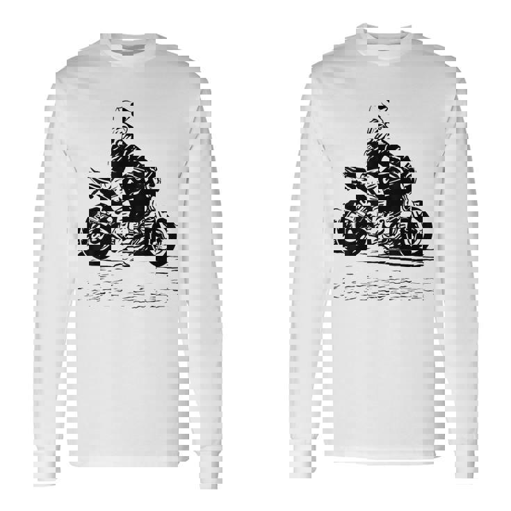 バイク オリジナル作品 タトゥーバイカーv650-Twin Cafe 長袖Tシャツ