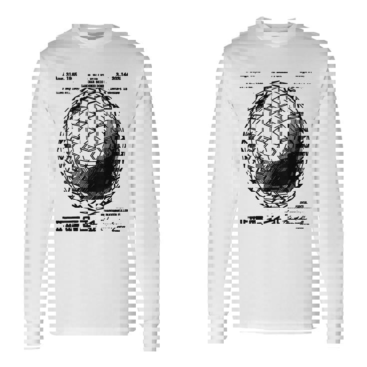 バックミンスター フラー 測地線 特許 科学 工学 数学 長袖Tシャツ