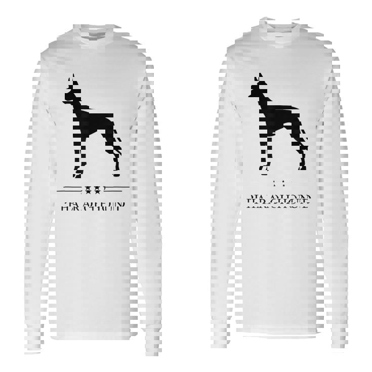 ファラオハウンド ブラック シルエット 長袖Tシャツ