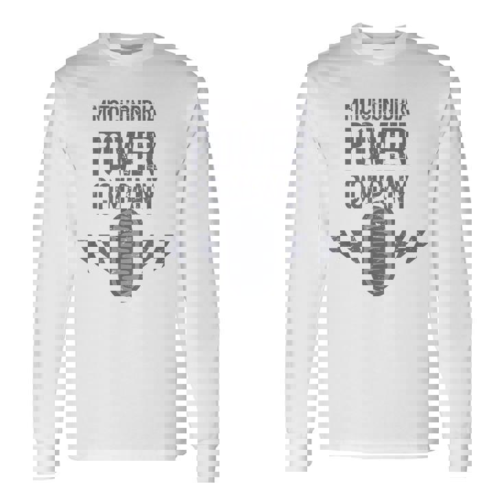 ミトコンドリア生物学教師動物細胞ミトコンドリア 長袖Tシャツ