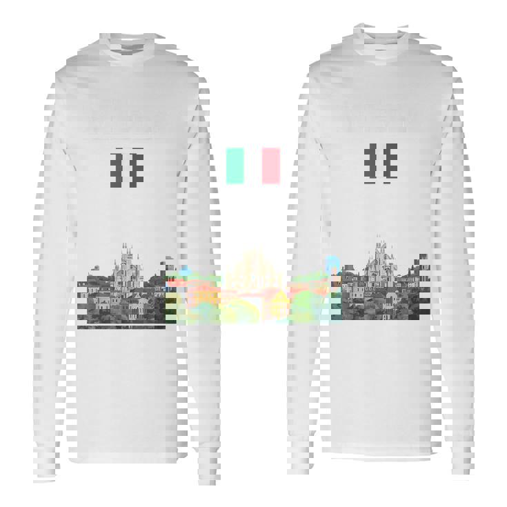 ミラノ お土産 イタリア 旅行 ミラノ バケーション イタリア国旗 長袖Tシャツ