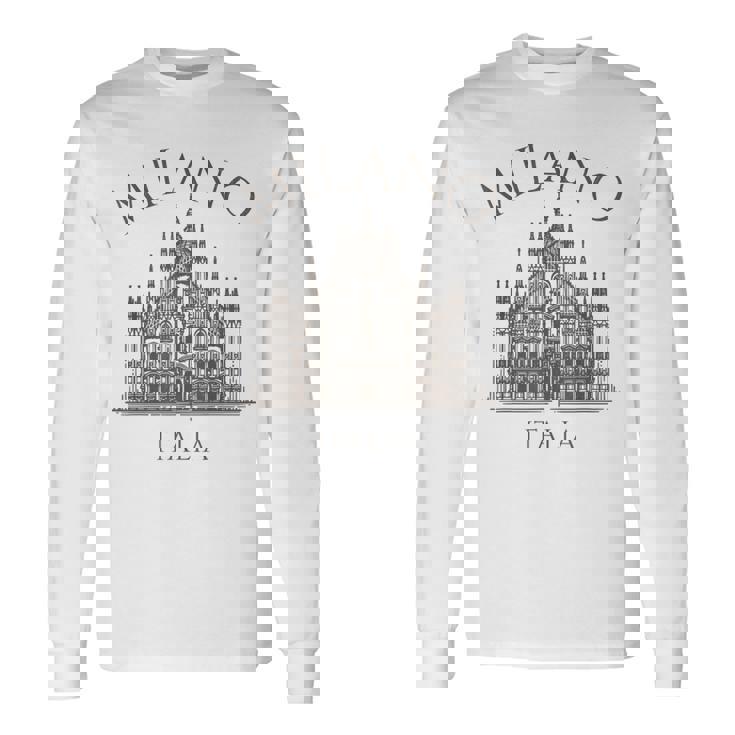 ミラノ イタリア ドゥオーモ 大聖堂 建築 イタリア 長袖Tシャツ