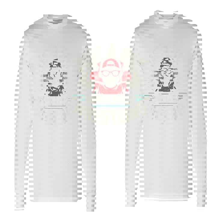 レスリングが大好きな少年 長袖Tシャツ