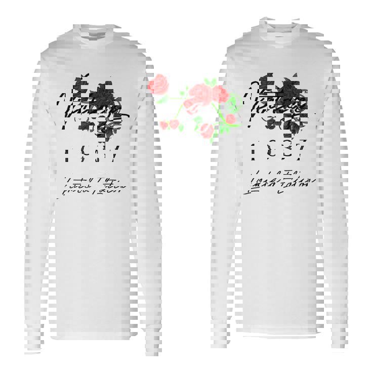 ヴィンテージ 89歳の誕生日 デコレーション ヴィンテージ 1937 89歳 長袖Tシャツ