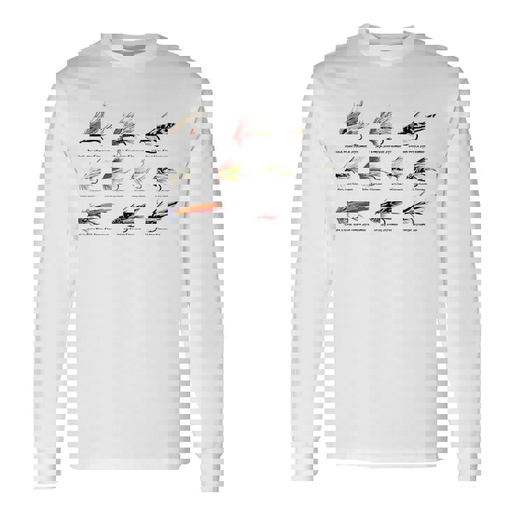 ヴィンテージ フライフィッシングルアー カラーtシャツ 長袖Tシャツ