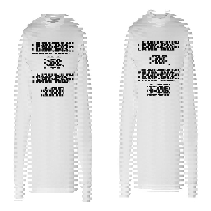 ヴィンテージの退職英語教師、面白い英語教師 長袖Tシャツ