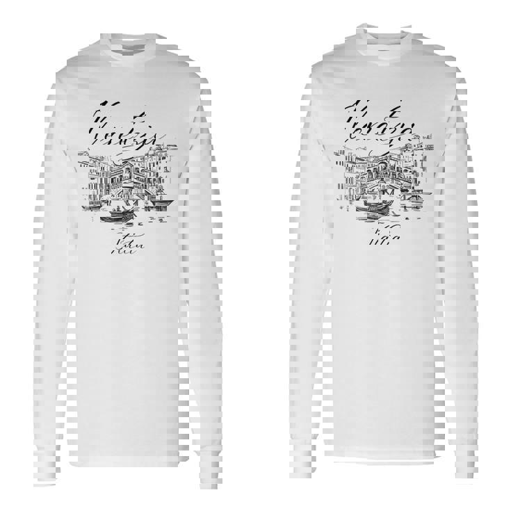 美しいヴェネツィア イタリア ベネチア イタリア お土産 長袖Tシャツ