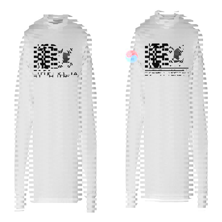 韓国国旗 韓国スポーツゲーム アスレチックジャージースタイル 長袖Tシャツ