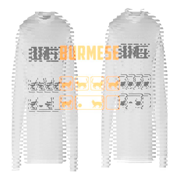 頑固なビルマの猫 トリックおもしろ子猫愛好家 長袖Tシャツ