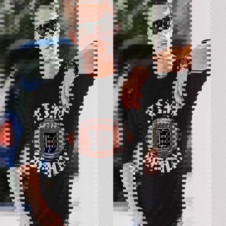 10歳の誕生日 フットボール 10歳 男の子 スポーツパーティー キッズ 長袖Tシャツ 彼への贈り物