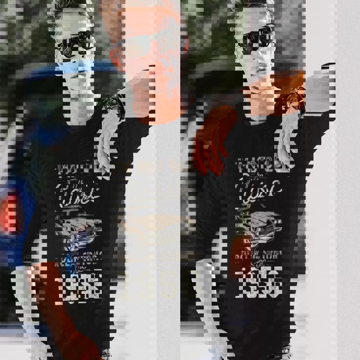 1956年生まれのクラシックカー 70歳の誕生日 長袖Tシャツ 彼への贈り物