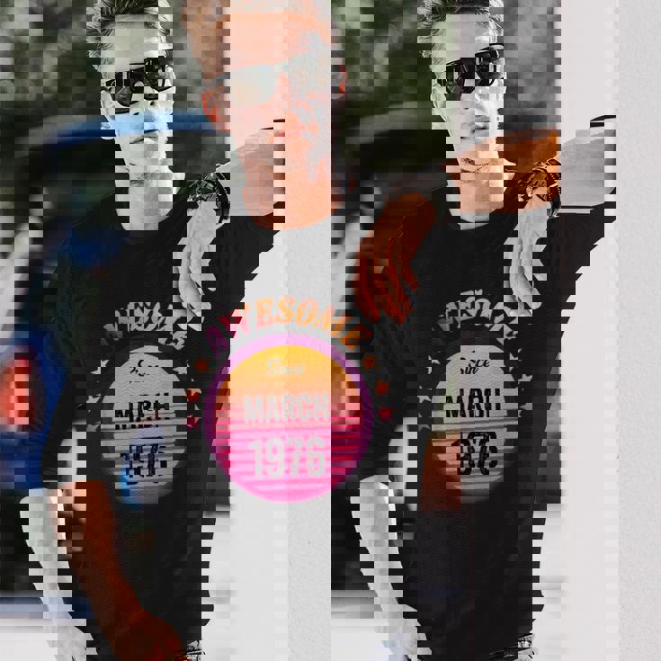 1976年3月から素晴らしい誕生日1976年3月ヴィンテージ。 長袖Tシャツ 彼への贈り物