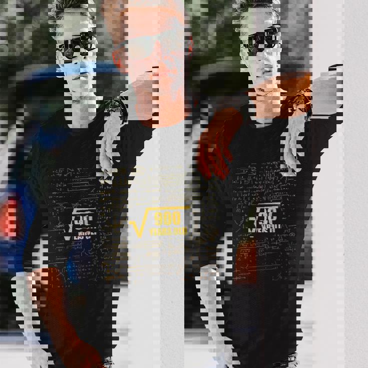 30歳の誕生日 四角根 900 30歳 算数 楽しい 長袖Tシャツ 彼への贈り物