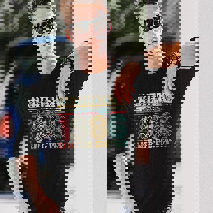 40 歳の誕生日 男性 オリジナル ヴィンテージ 1986 年 ギフト 長袖tシャツ 長袖Tシャツ 彼への贈り物