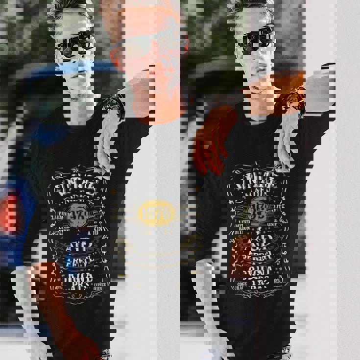 50歳の誕生日プレゼント ヴィンテージ 1976年 男性 面白い 50歳 1976年 長袖Tシャツ 彼への贈り物