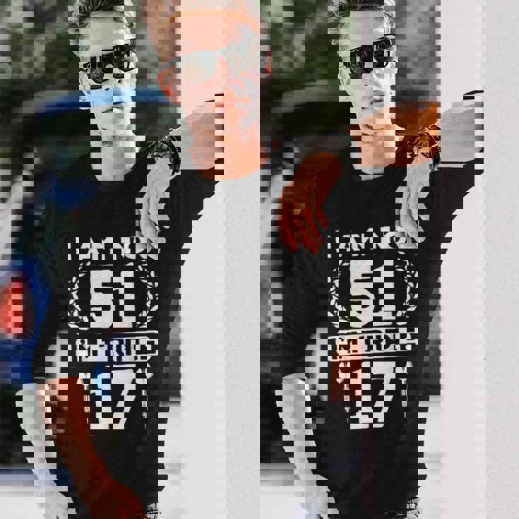 51歳の誕生日 ダーツプレイヤー おもしろダーツ 長袖Tシャツ 彼への贈り物