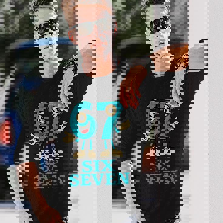 67 シックスセブン 6-7 面白いイタリアンブレインロットスラングゲームミーム 長袖Tシャツ 彼への贈り物