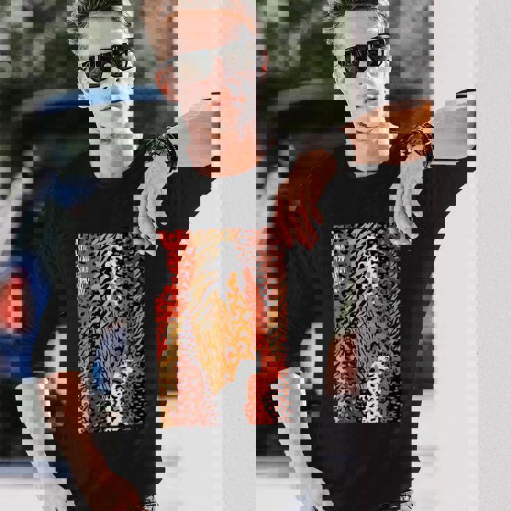 Africa アフリカ Animal Print Africa Is Calling 長袖Tシャツ 彼への贈り物