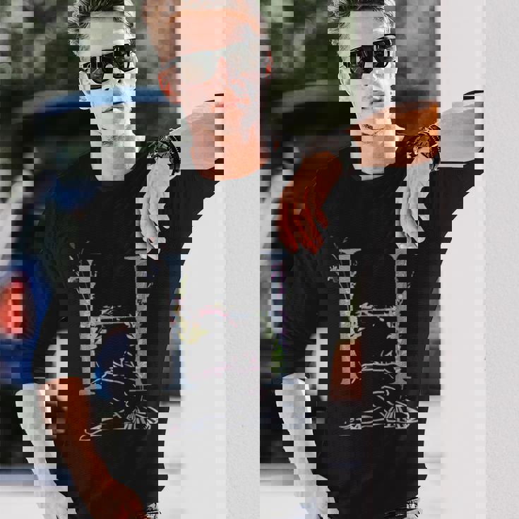 Balla バレリーナ イニシャル 名前 H、ダンス、モノグラム、バレエ 長袖Tシャツ 彼への贈り物