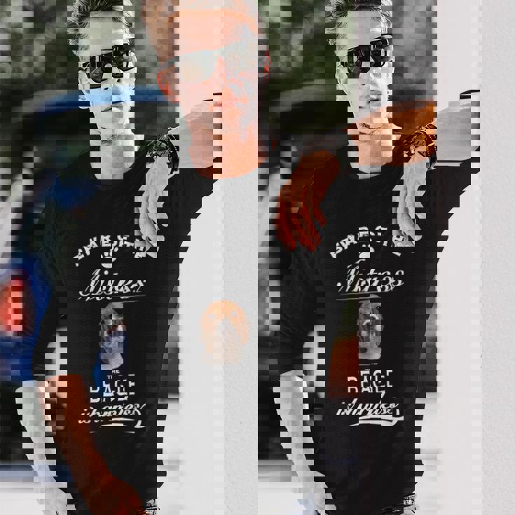 Beagle Beware Of The Mistress Beagle 長袖Tシャツ 彼への贈り物