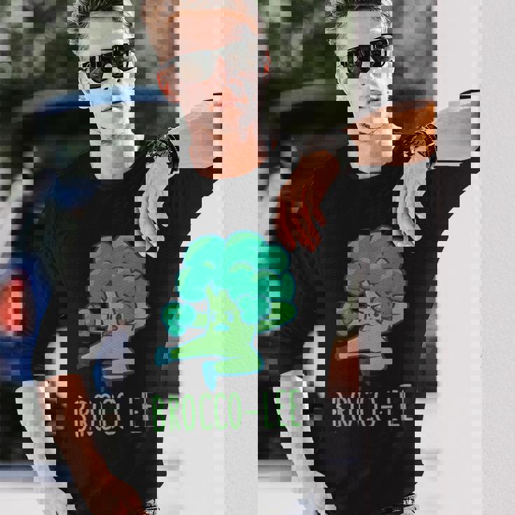 Brocco Lee Divertente Karate Kung Fu Broccolierdura Maglietta a maniche lunghe Regalos para él