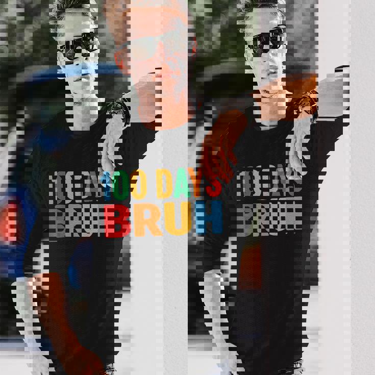 Bruh 100Th Day Ofchool 100 Days Ofchool シャツ キッズ 男の子 長袖Tシャツ 彼への贈り物