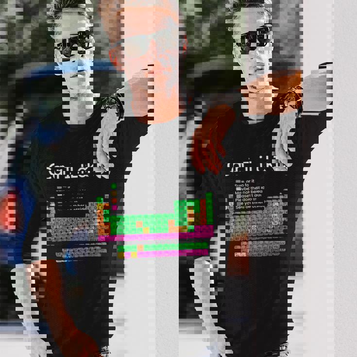 Can I Lick It 周期表 長袖Tシャツ 彼への贈り物