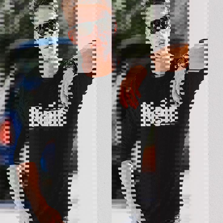 Cool Nope 引用句 ドイツ語で「No Or Nope」と言う人のための一言 長袖Tシャツ 彼への贈り物