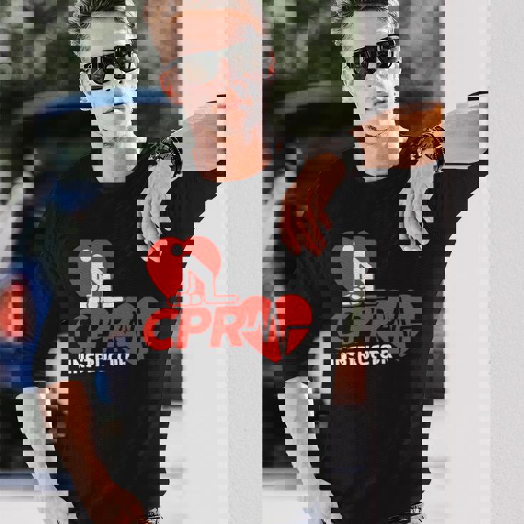 Cpr インストラクターシャツ Ems ボランティア ナースライフセーバー ギフト 長袖tシャツ 長袖Tシャツ 彼への贈り物