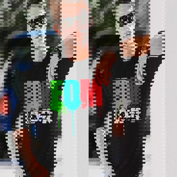 Cute Edm Cool Edm Lover Rave ホワイトインク 長袖Tシャツ 彼への贈り物