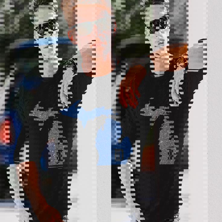 Detroit Michigan Shirt Motor City D Mitten T-Shirt Long Sleeve T-Shirt Gifts for Him