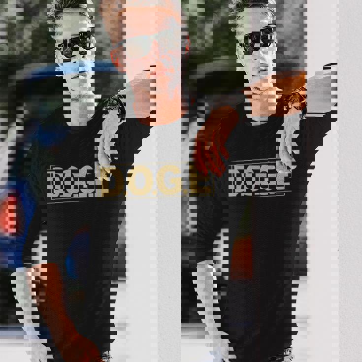 Doge DOGE 政府省 効率性 Meme 長袖Tシャツ 彼への贈り物