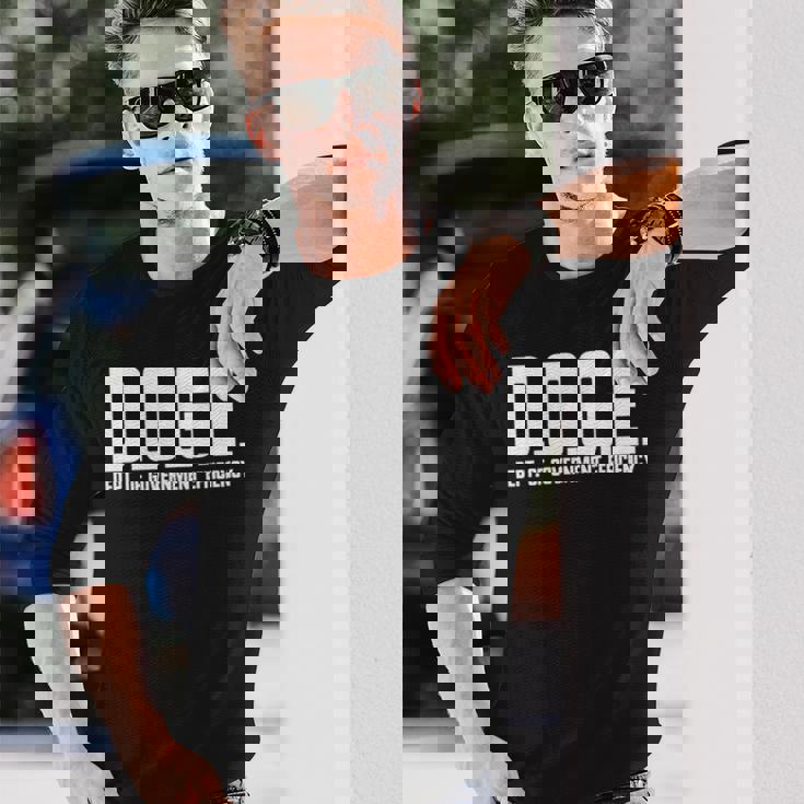 DOGE 政府効率省 Doge 長袖tシャツ 長袖Tシャツ 彼への贈り物