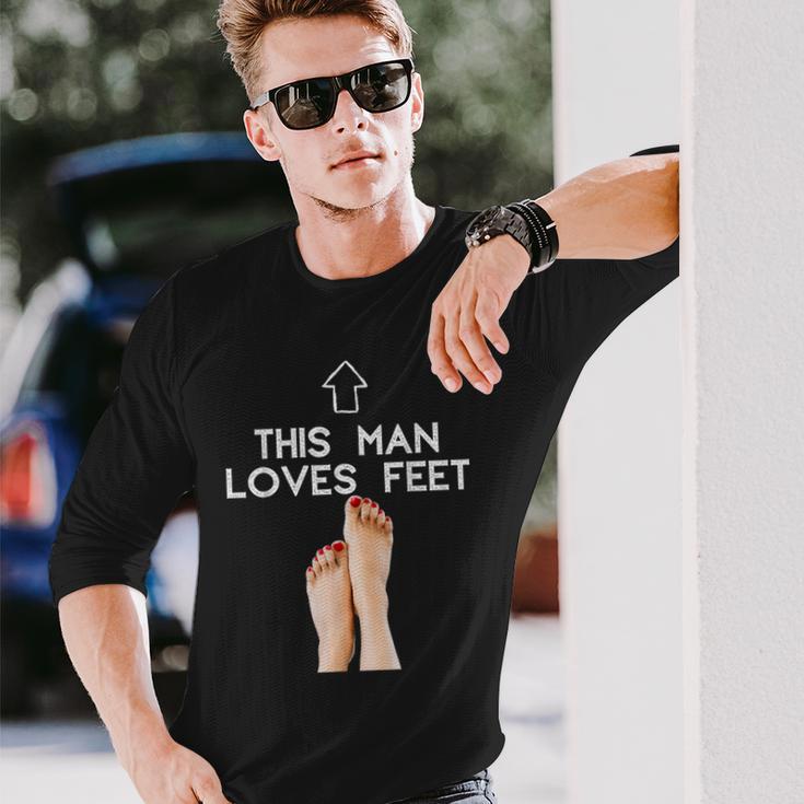 Este Hombre Ama Pies Pies Fetiche Diseño Para Hombre Camiseta de manga larga Regalos para él