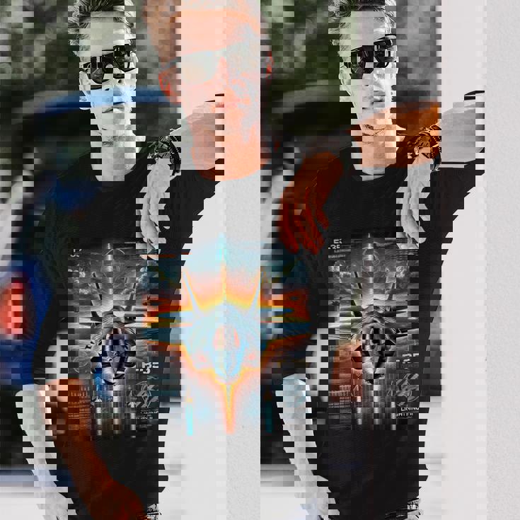 F-35 ライトニングii 戦闘機 長袖Tシャツ 彼への贈り物